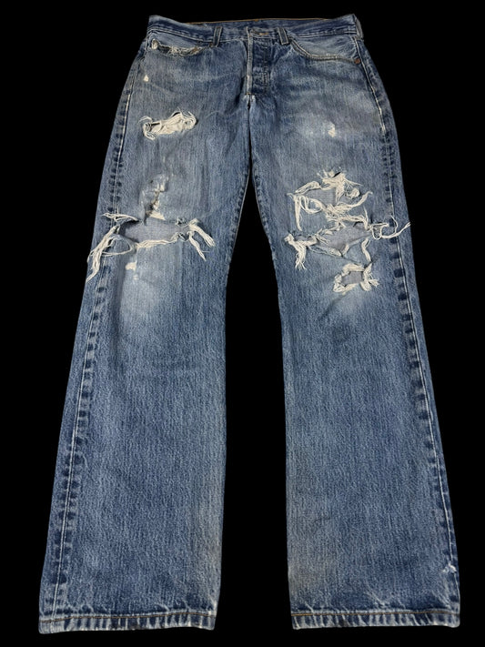 Dirty Grunge Levis 501 Straight Jeans
