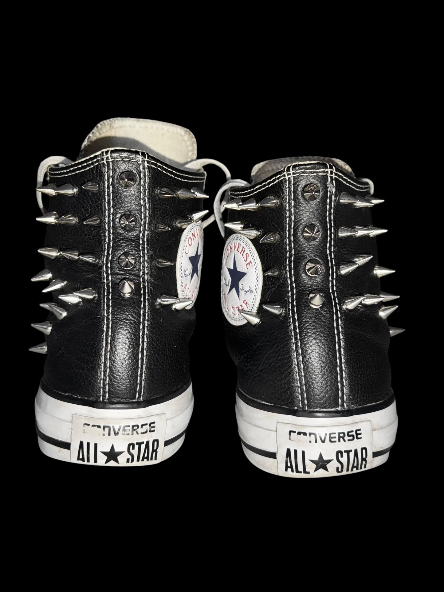 Leather Converse All Star Studded