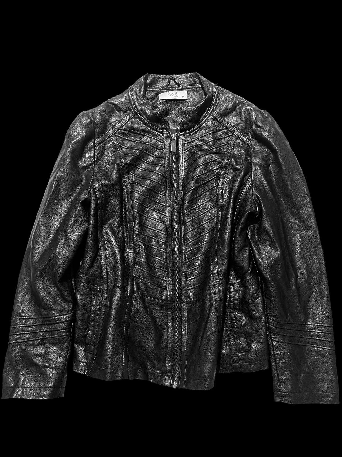 Vintage napoleon like leather jacket L