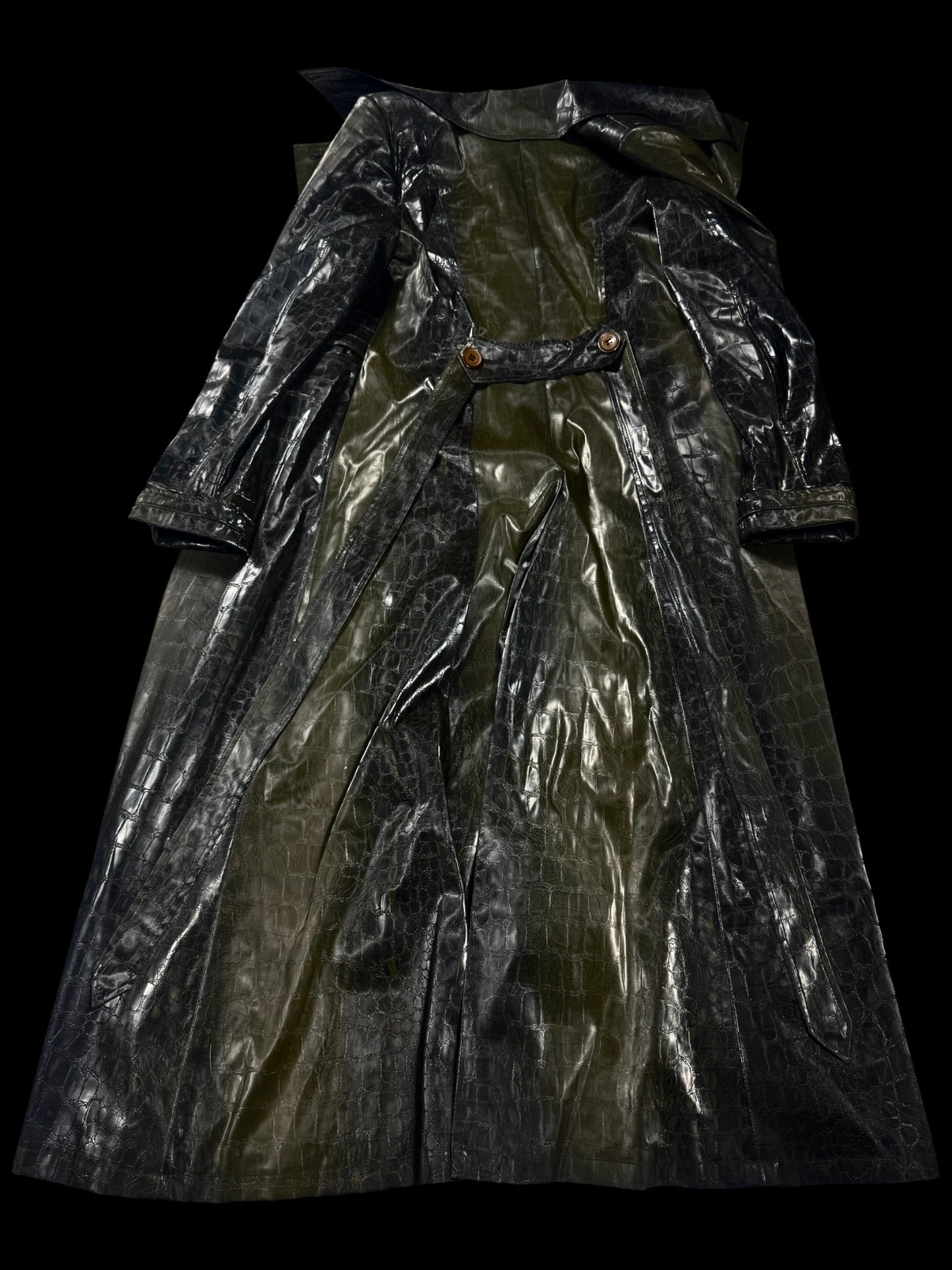 Croco Skin Trench Coat