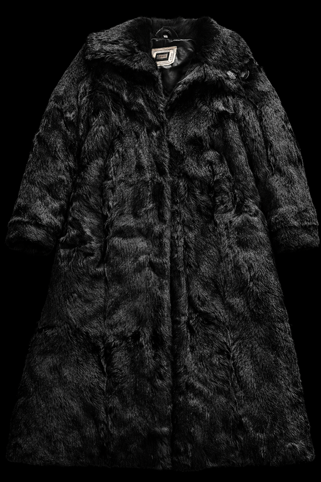Black Wolf Fur Coat