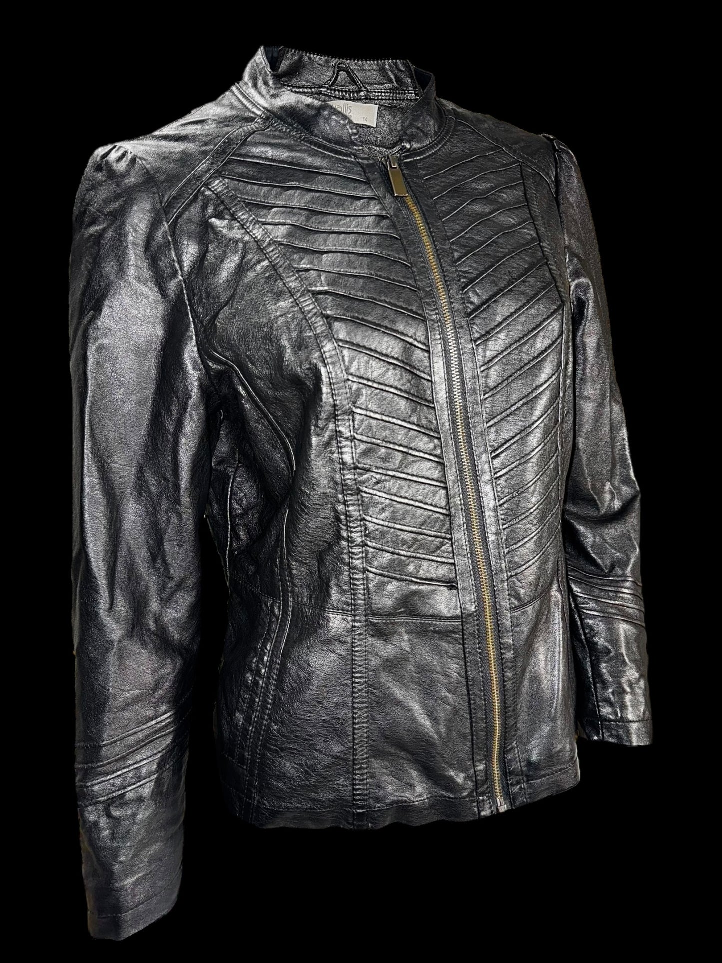 Vintage napoleon like leather jacket L