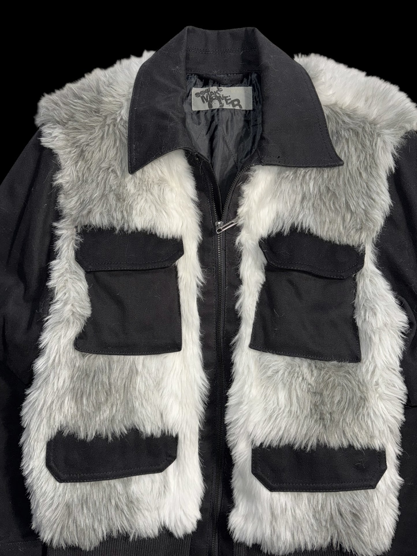 Denim & Fur Cargo jacket