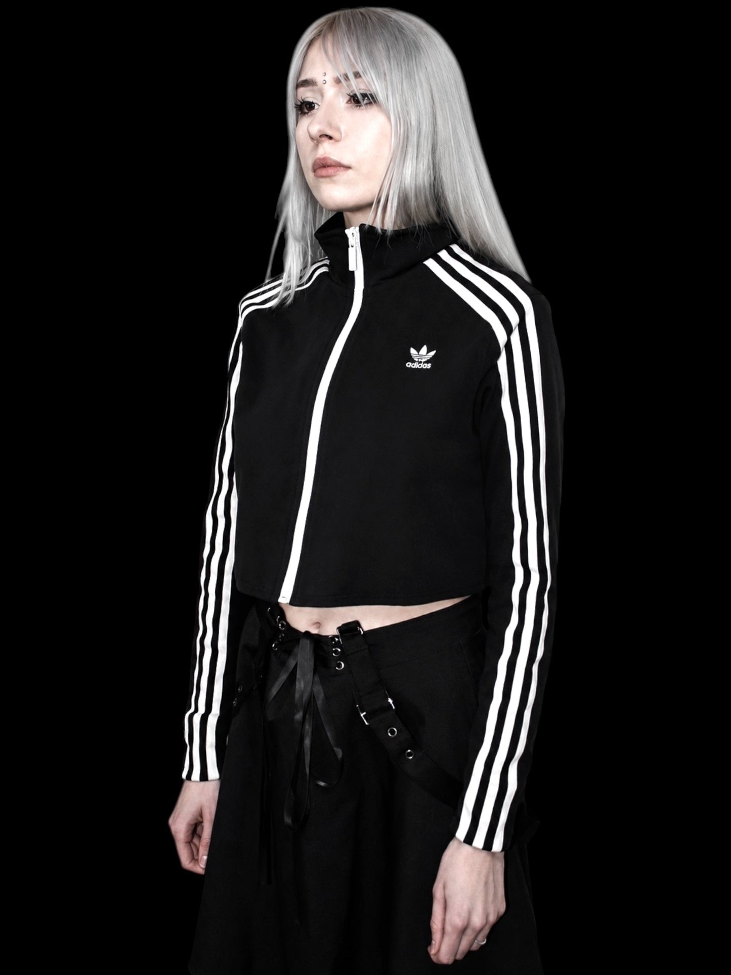 Cropped Zip-Up Adidas Track Jacket