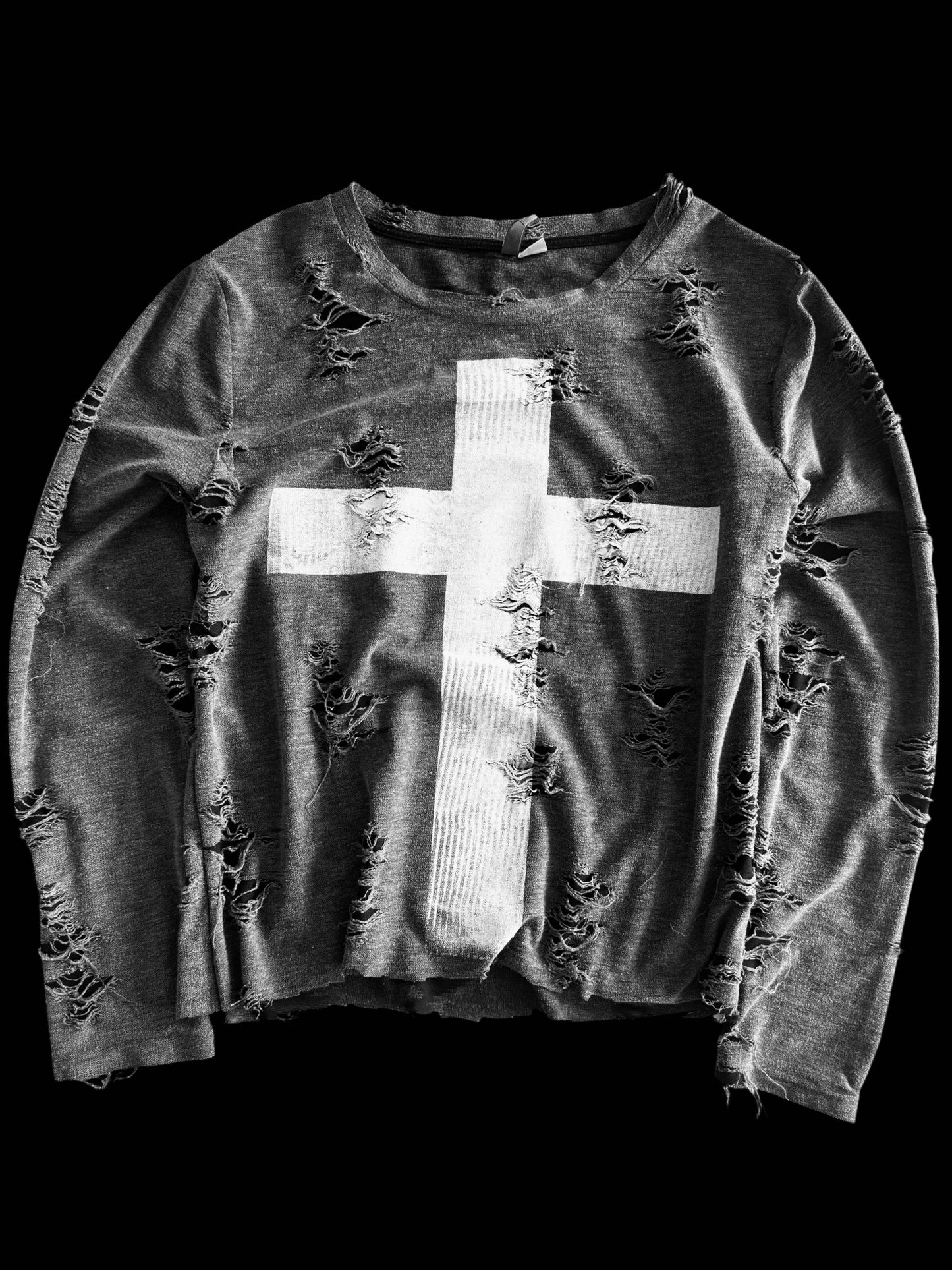 Cross Distressed + Cropped Longsleeve