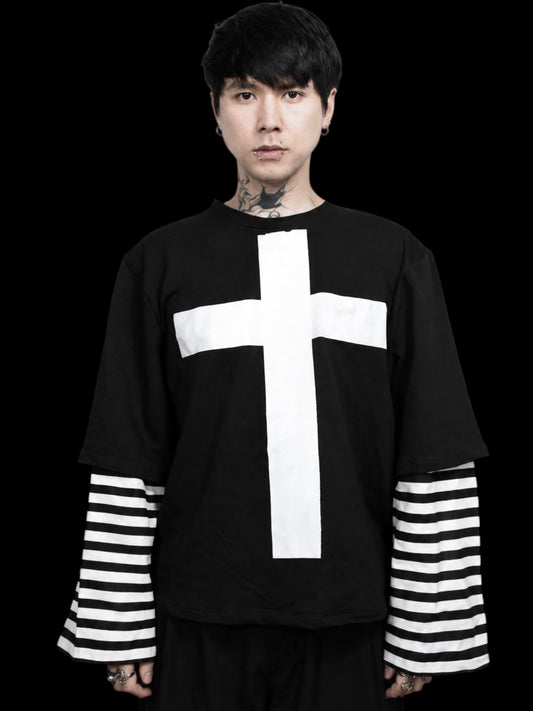 «Cross» Cropped Double Sleeve