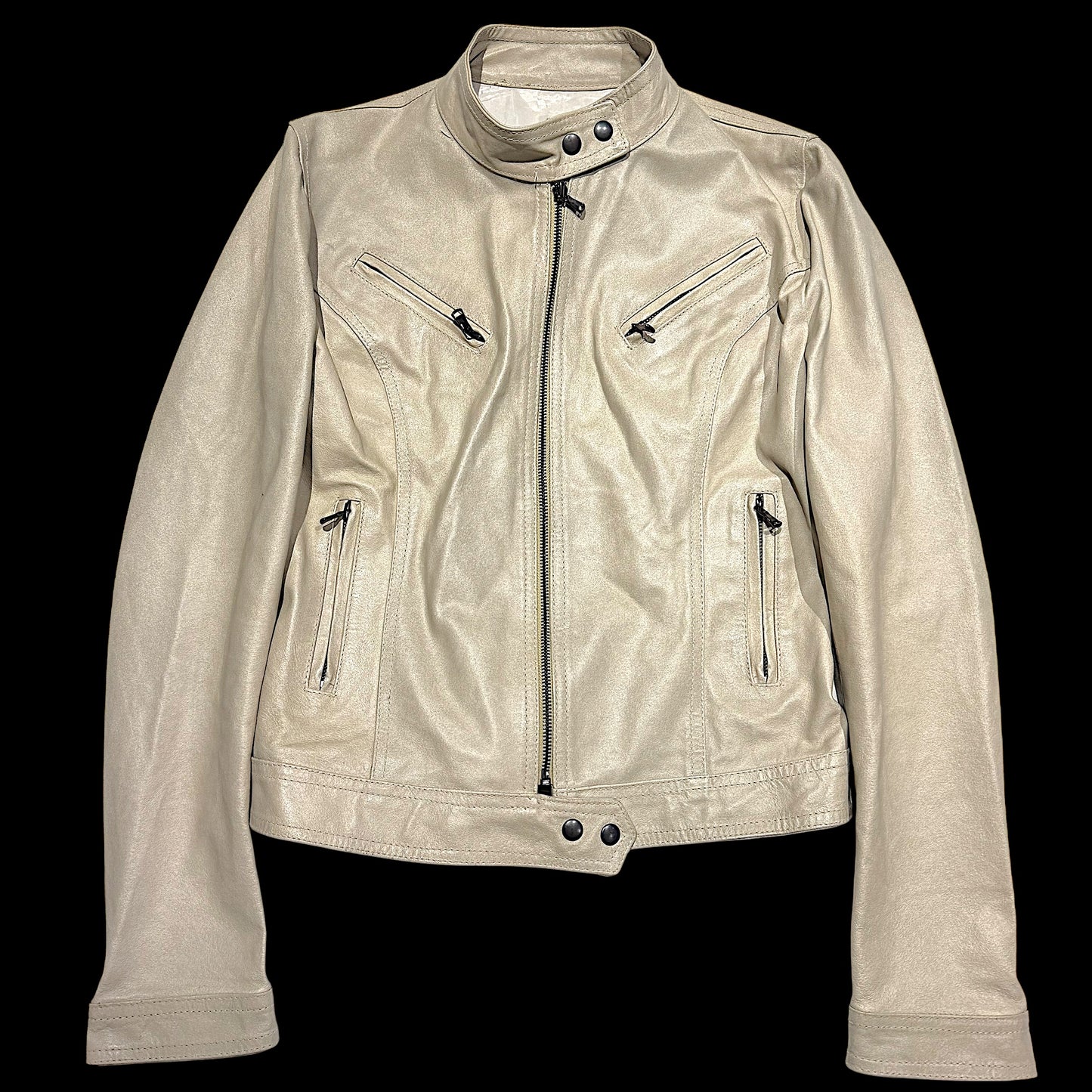 Шкіряна гоночна куртка L