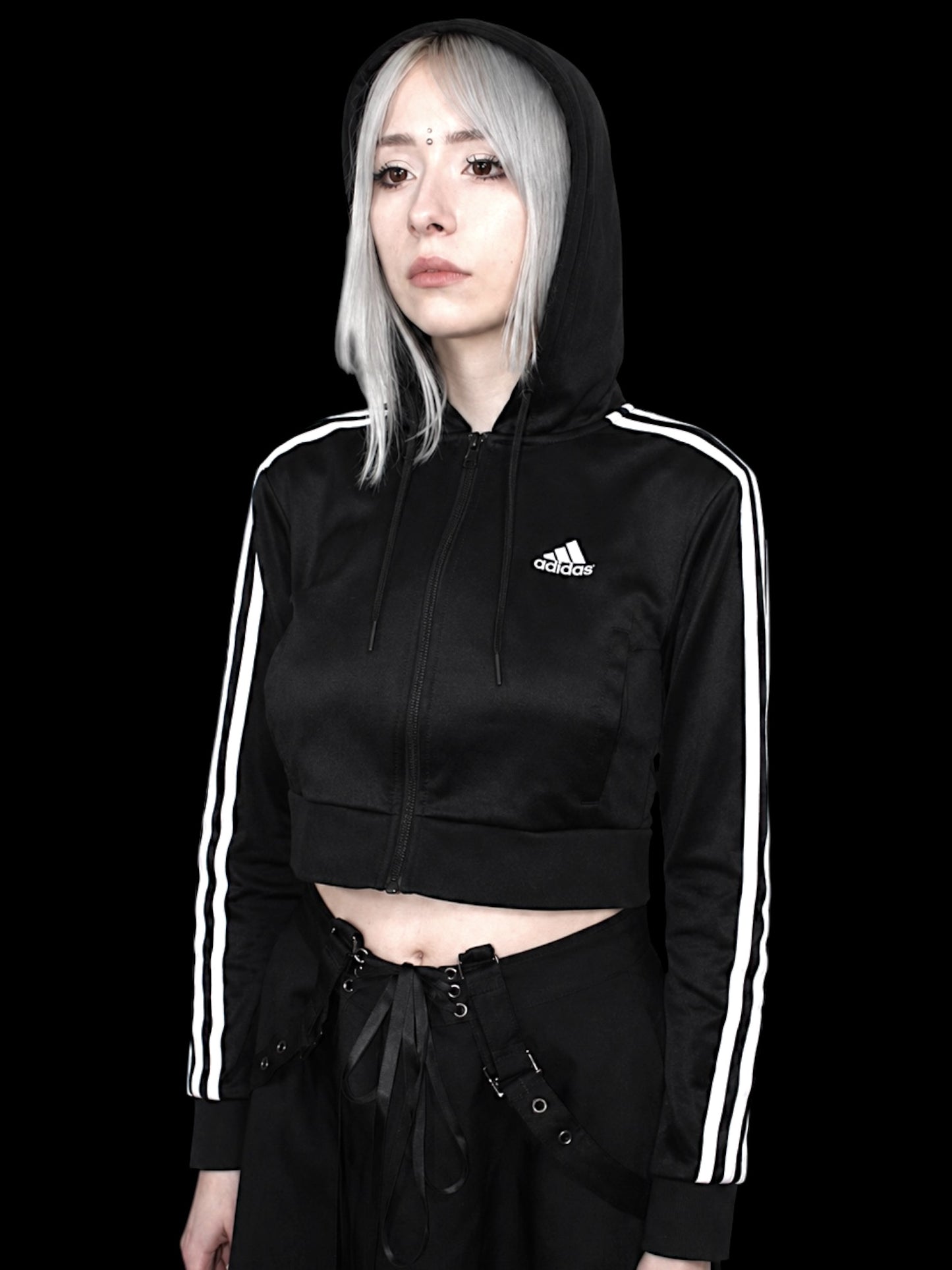 Adidas Cropped Zip-Hoodie