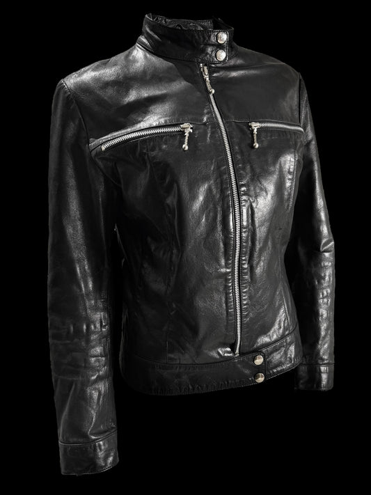 Vintage leather jacket like Indie Sleaze S