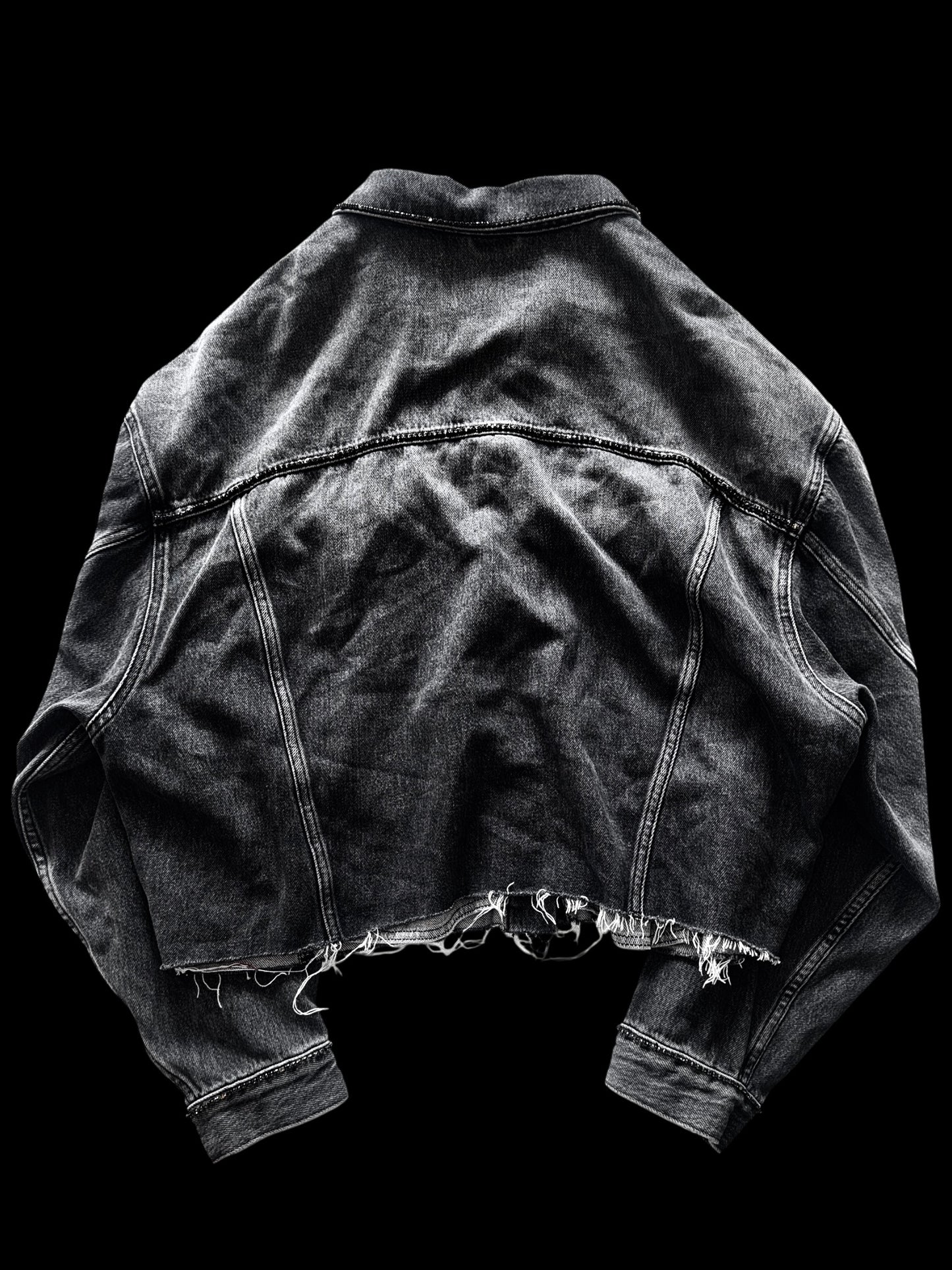 All Saints Oversize Cropped Denim Jacket