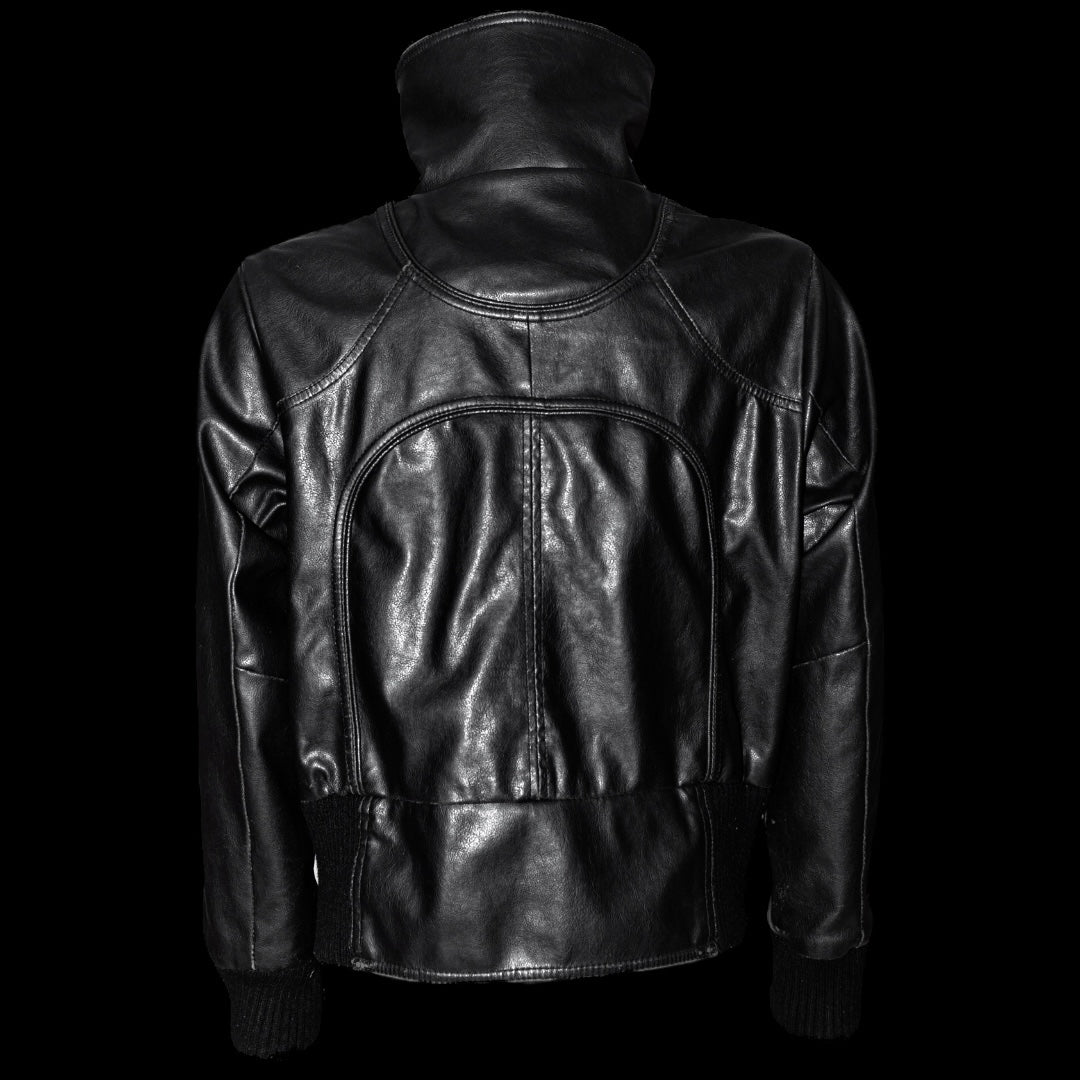 Авангардна вінтажна шкіряна куртка Л