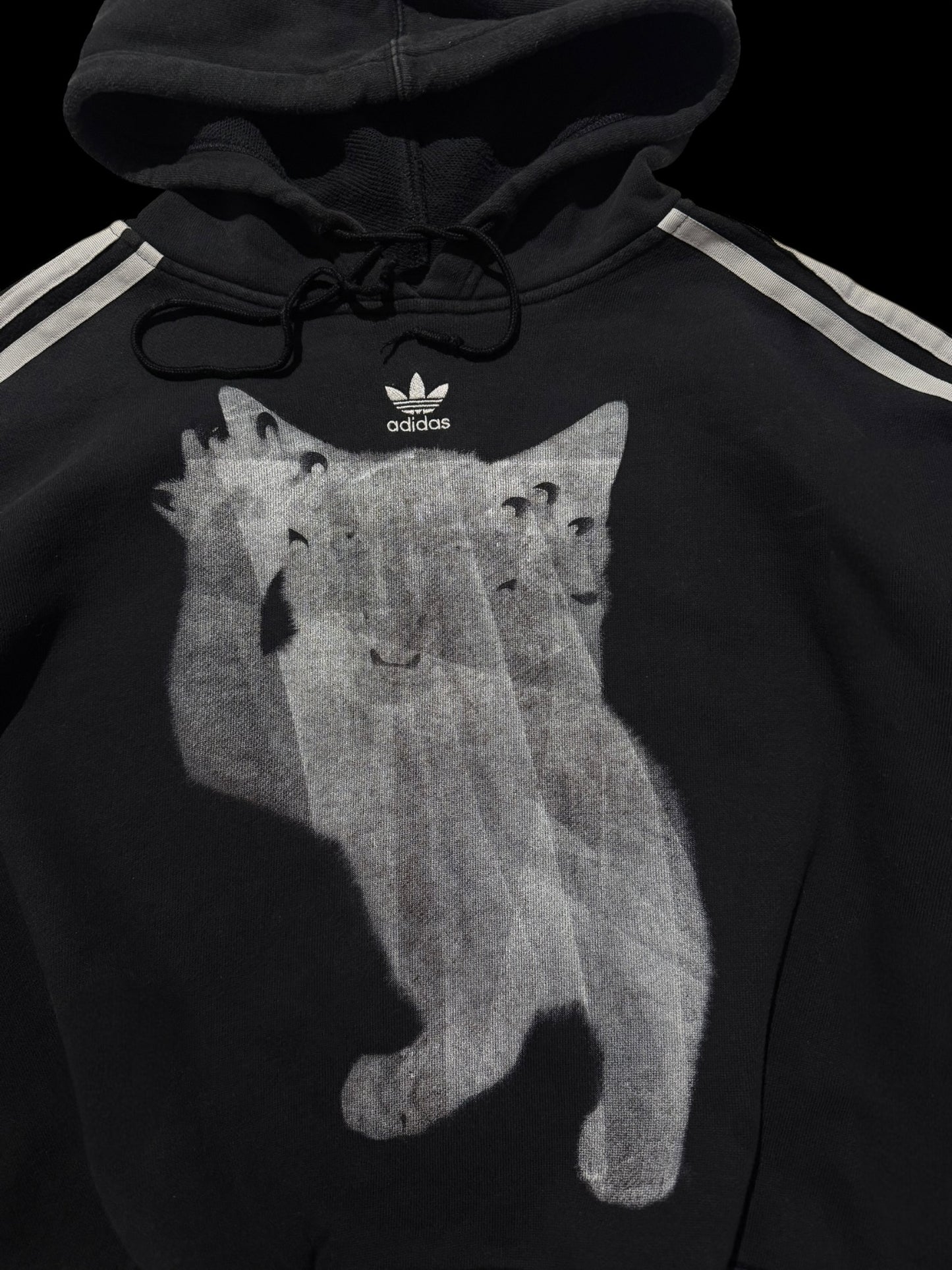 Adidas x PussyCat x Bitches cropped hoodie