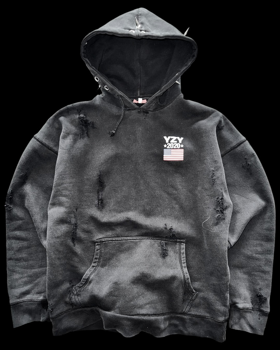 Yzy 2020 Spikes + Disstressed hoodie