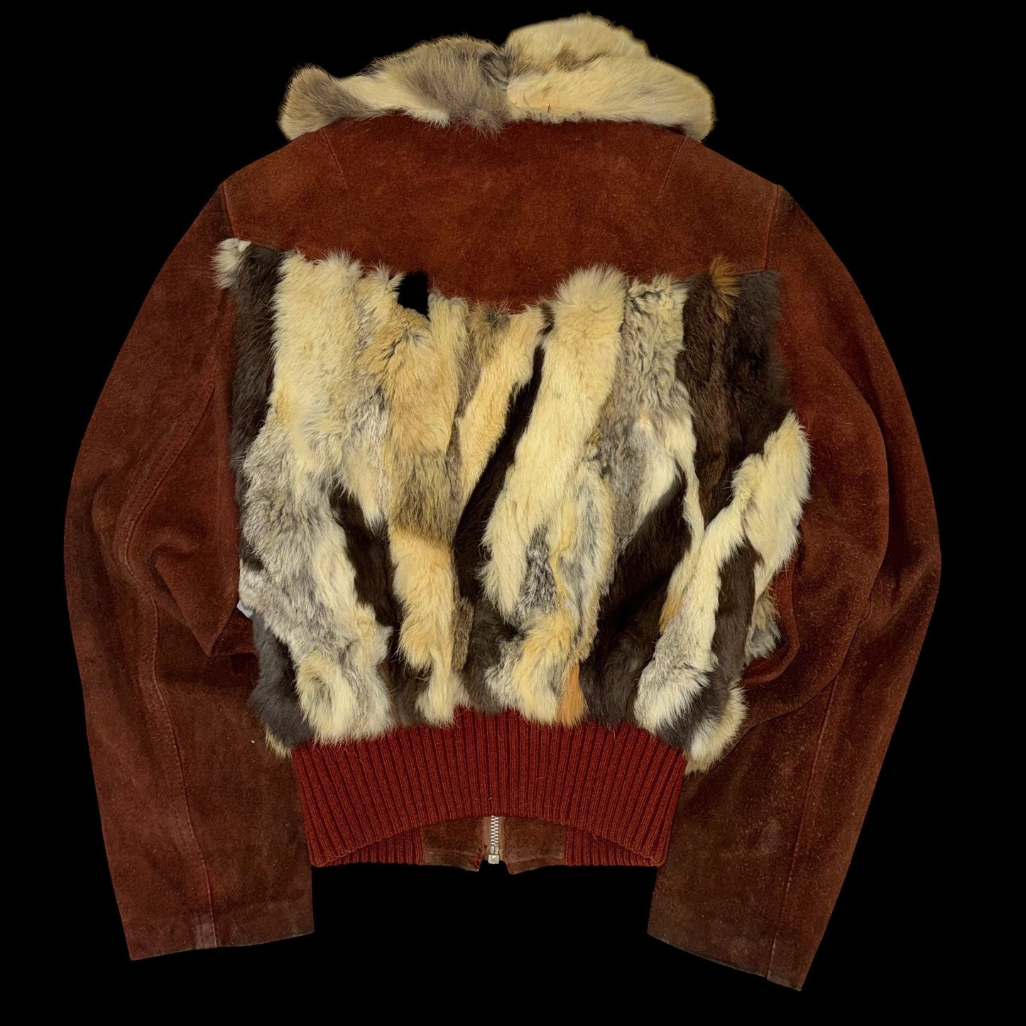 Замшева та хутряна куртка розміру S