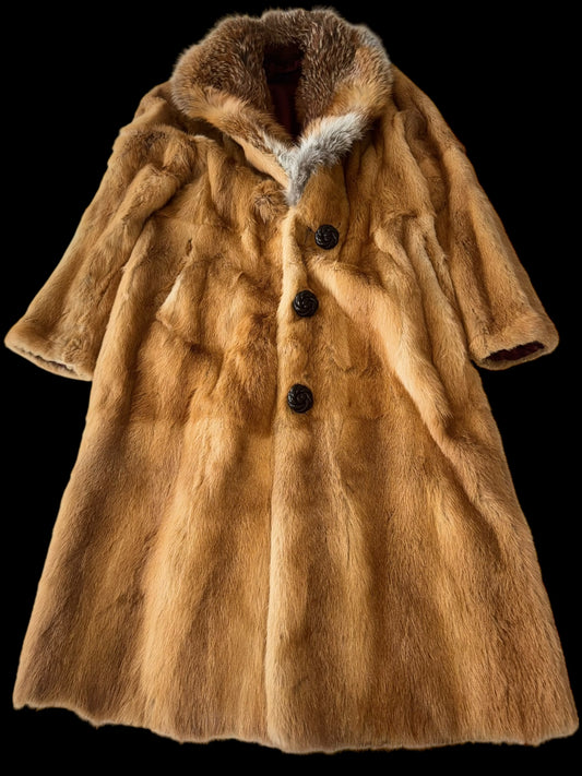 Fox fur coat S