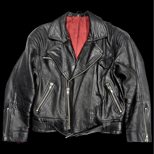 Vintage biker leather jacket M-L