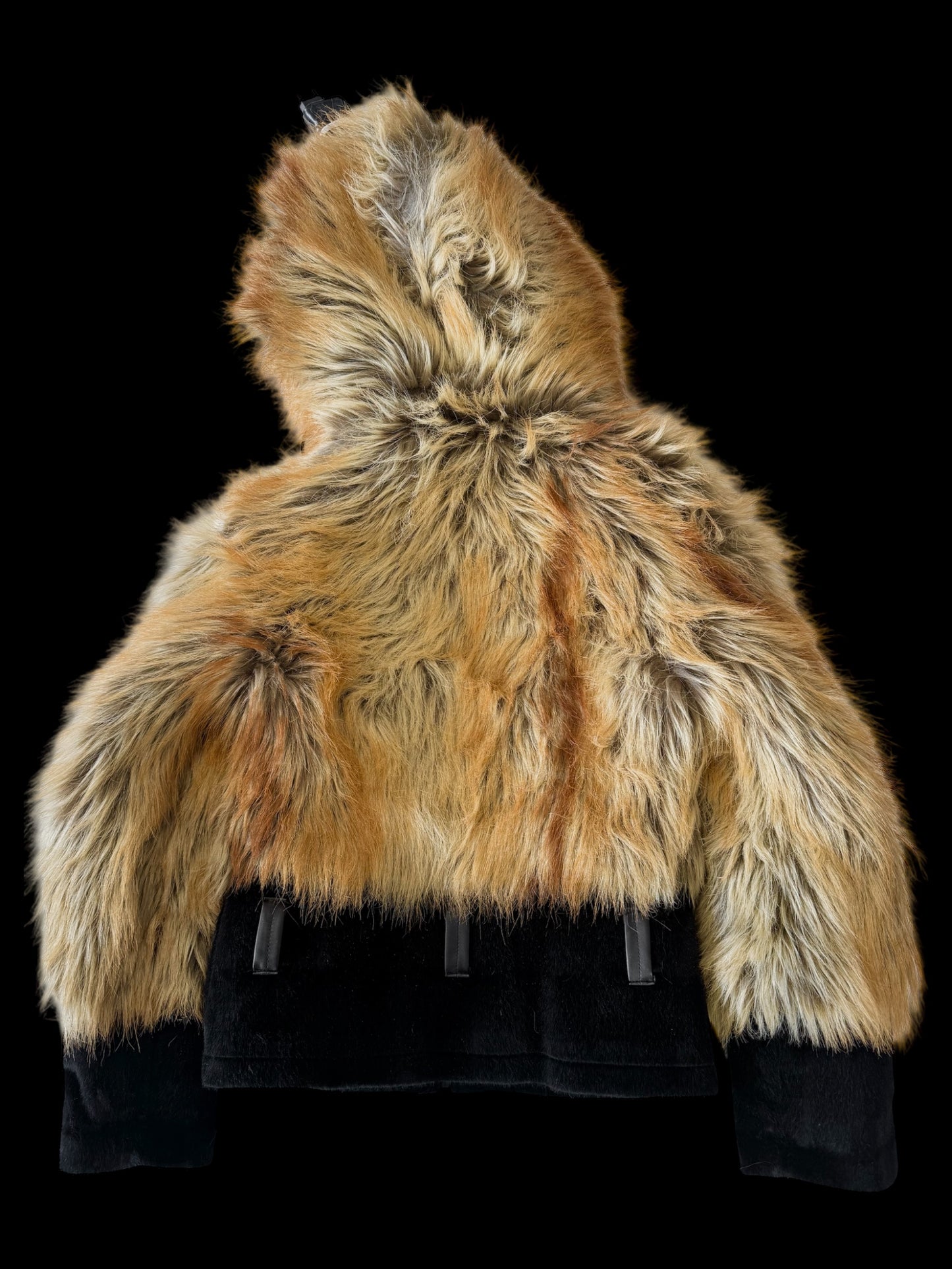 Гламурна бомбер-куртка зі штучного хутра лисиці, розмір S 