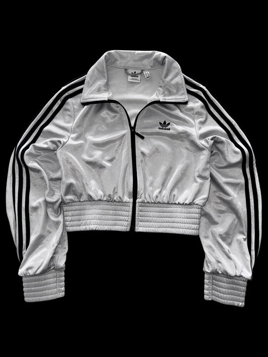 Adidas Metallic cropped track jacket